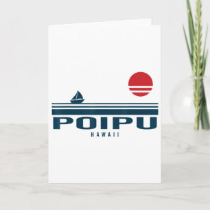 Carte Coucher de soleil à Poipu Hawaii Bateau à voile Le