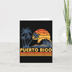 Carte Coucher de soleil à Porto Rico rétro vintage vacan