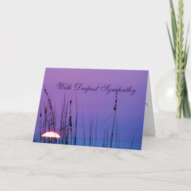 Carte Coucher de soleil bleu Sympathy (Devant)