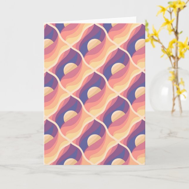 Carte Coucher de soleil bohème (Fleur jaune)