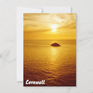 Carte coucher de soleil Cornwall