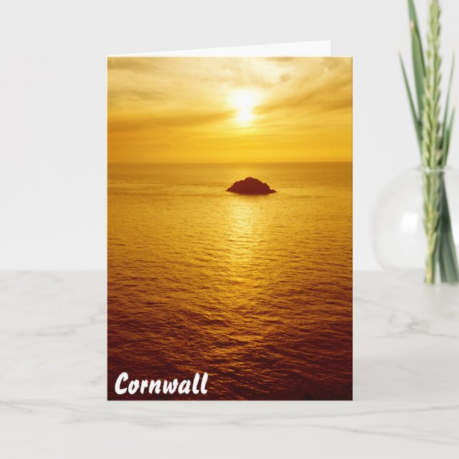 Carte coucher de soleil de Cornwall (Devant)