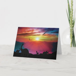 Carte Coucher de soleil de Dinosaur