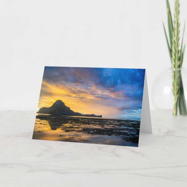 Carte Coucher De Soleil De La Baie D'El Nido (Devant)