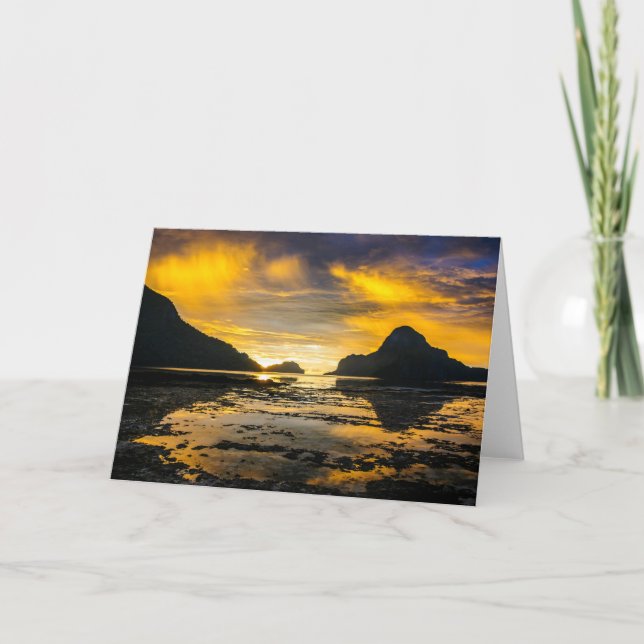 Carte Coucher De Soleil De La Baie D'El Nido (Devant)