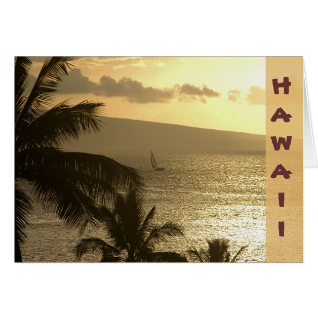 Carte : Coucher de soleil de Lahaina #1 (Devant horizontal)