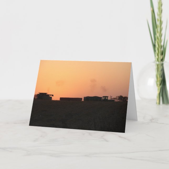 Carte Coucher de soleil de récolte (Devant)