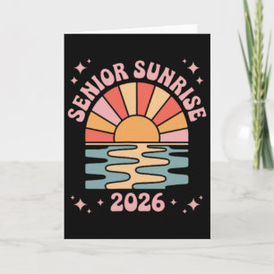 Carte Coucher de soleil des seniors vintage 2026 des sen