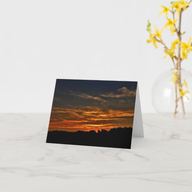 Carte Coucher de soleil d'Halloween (Fleur jaune)