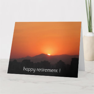 Carte coucher de soleil doré grand