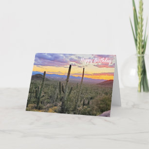 Carte Coucher de soleil du parc national du Saguaro