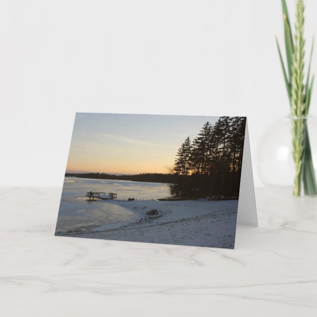 Carte Coucher de soleil en hiver (Devant)