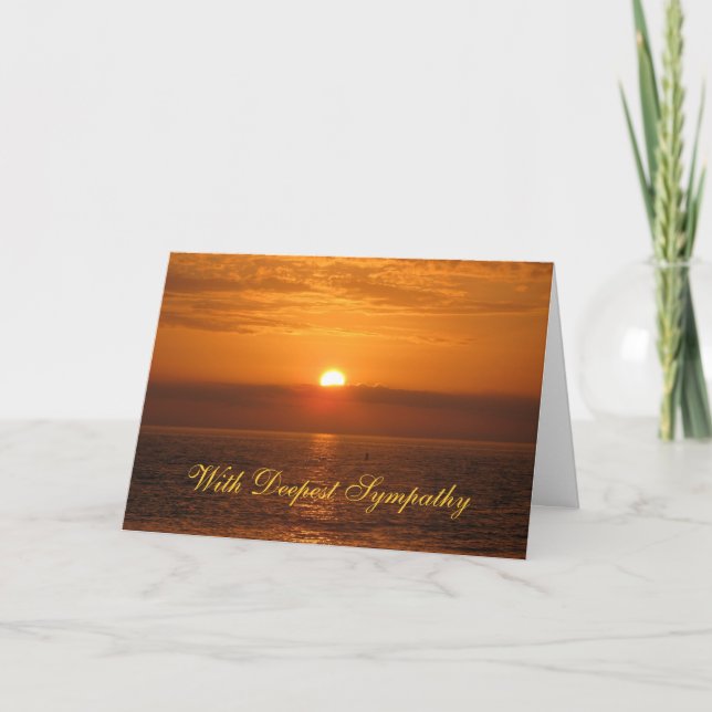 Carte Coucher de soleil en or (Devant)