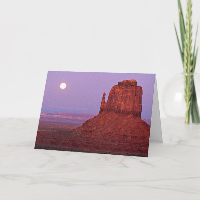Carte Coucher de soleil et lever de lune à Mitten Butte, (Devant)