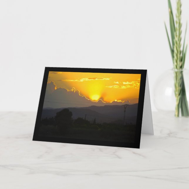 Carte Coucher de soleil méditerranéen (Devant)