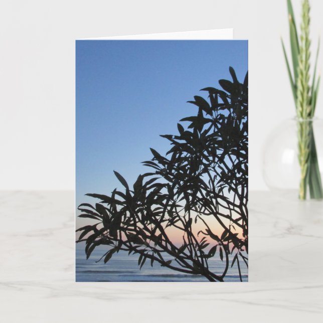Carte coucher de soleil silhouette (Devant)