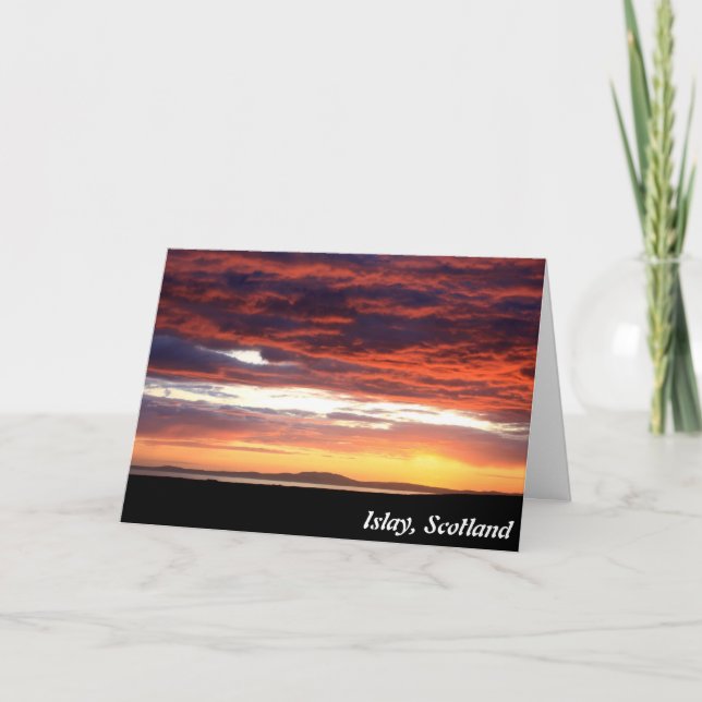 Carte Coucher de soleil sur Islay, Écosse (Devant)