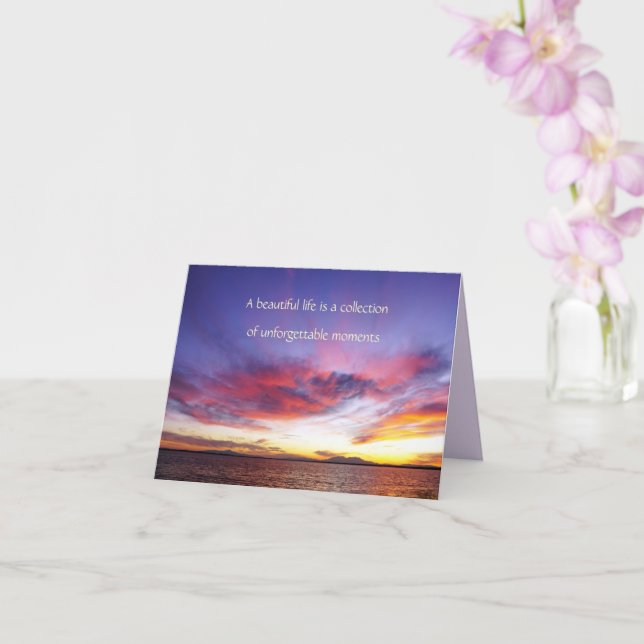 Carte Coucher de soleil sur la mer, coutume (Orchidée)