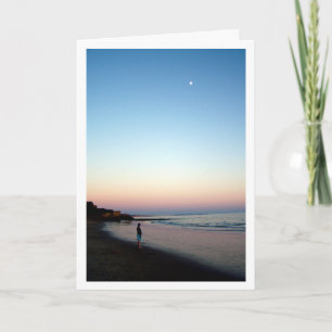 Carte Coucher de soleil sur la plage portugaise