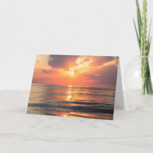 Carte coucher de soleil sur l'eau