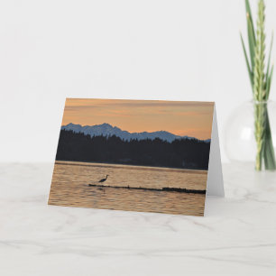 Carte Coucher de soleil sur les montagnes olympiques - A