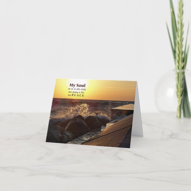 Carte Coucher De Soleil Sur Les Rochers De Plage Avec Ci (Devant)