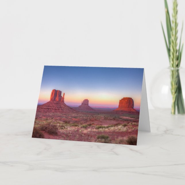 Carte Coucher de soleil sur Monument Valley Arizona (Devant)