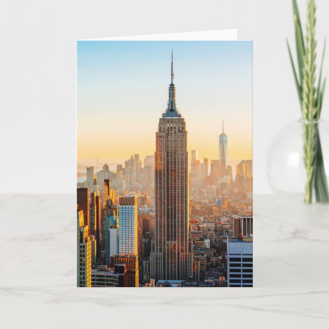 Carte Coucher de soleil sur New York (Devant)