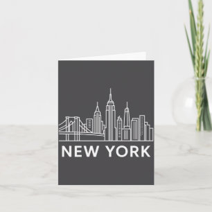 Carte Coucher de soleil sur New York City Minimaliste Li