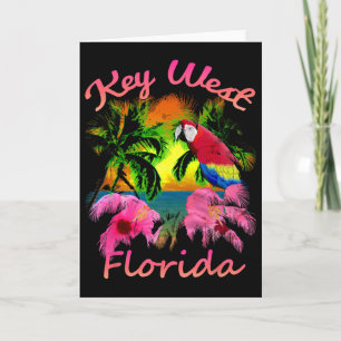 Carte Coucher de soleil tropical à Key West Hommes Femme