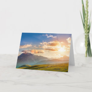 Carte Coucher du soleil dans les montagnes