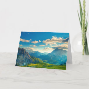 Carte Coucher du soleil dans les montagnes