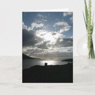 Carte Coucher du soleil de bord de la mer du Pays de