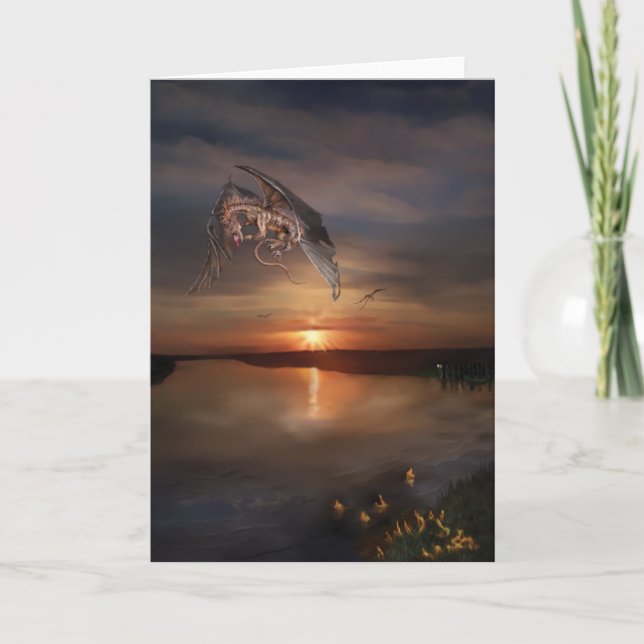 Carte Coucher du soleil de dragon (Devant)