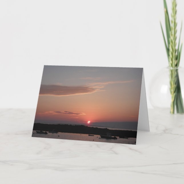 Carte Coucher du soleil de Nantucket (Devant)