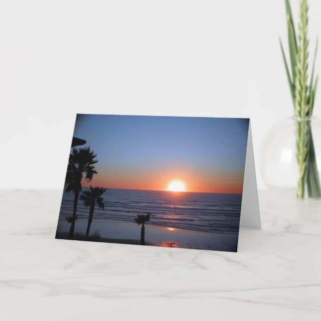 Carte Coucher du soleil de San Diego à la plage (Devant)