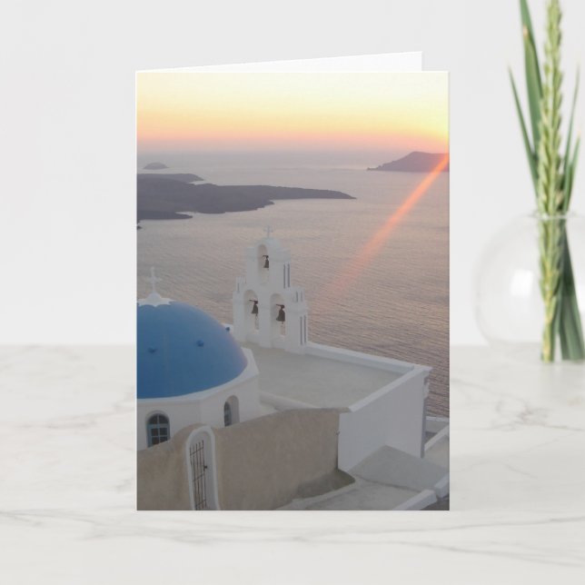 Carte Coucher du soleil de Santorini (Devant)