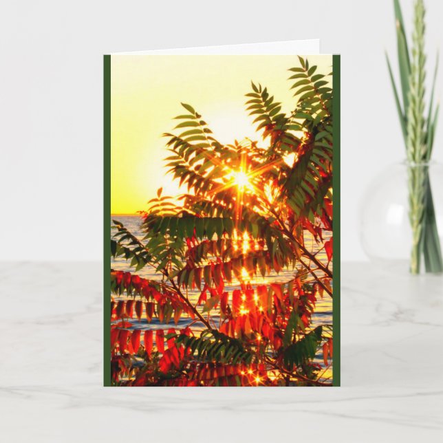 Carte Coucher du soleil de Winnebago de lac pensant à (Devant)