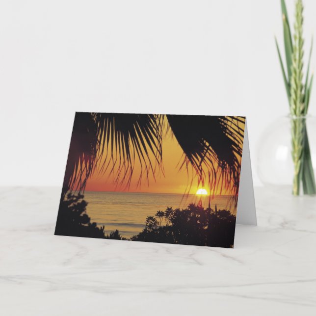 Carte Coucher du soleil hawaïen (Devant)