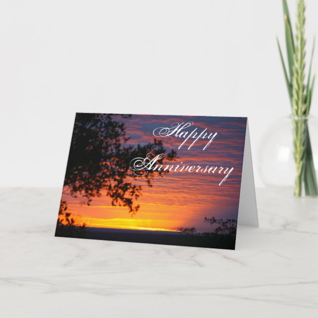 Carte Coucher du soleil heureux de sable d'anniversaire (Devant)