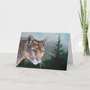 Carte Cougar View Wildlife Fine Art Toutes les occasions
