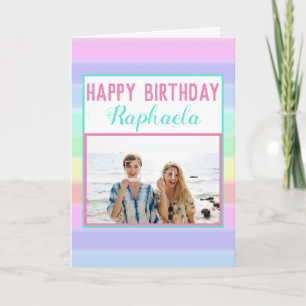 Carte Couleur Arc-en-ciel Photo Joyeux Anniversaire