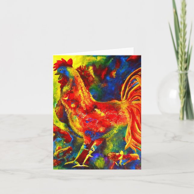 Carte couleur coq (Devant)