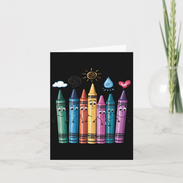 Carte Couleur Crayon Mood à la mode Crayon Friyay Enseig (Devant)