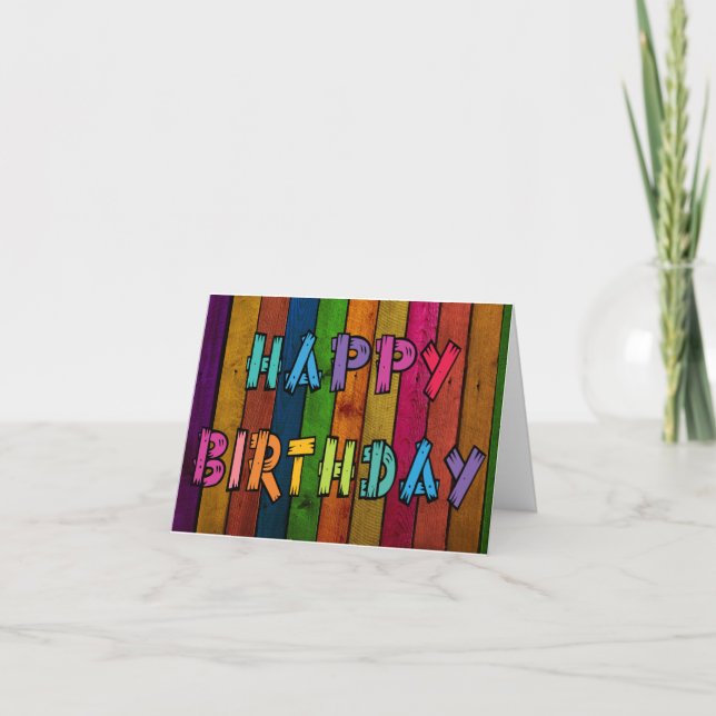 Carte Couleur d'anniversaire (Devant)