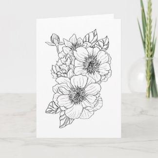 Carte Couleur de pivoine d'anémone il vous-même