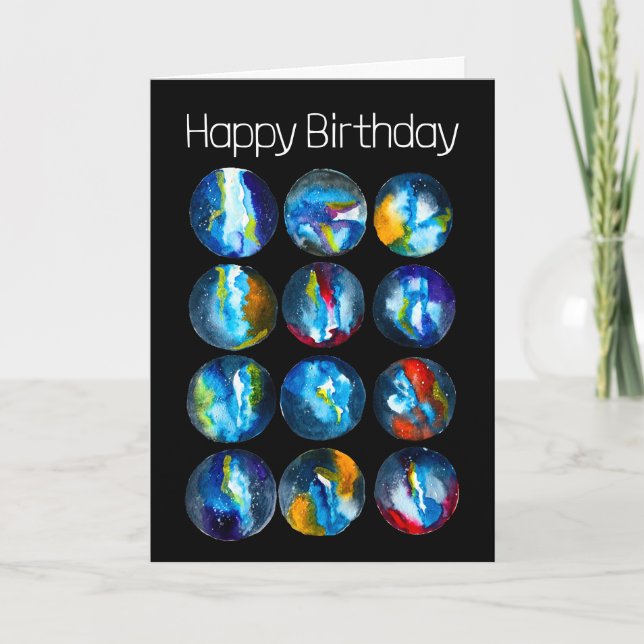 Carte Couleur d'eau nébuleuse de la galaxie de la planèt (Devant)