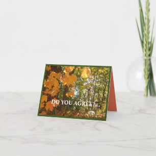 Carte Couleur feuille à l'automne