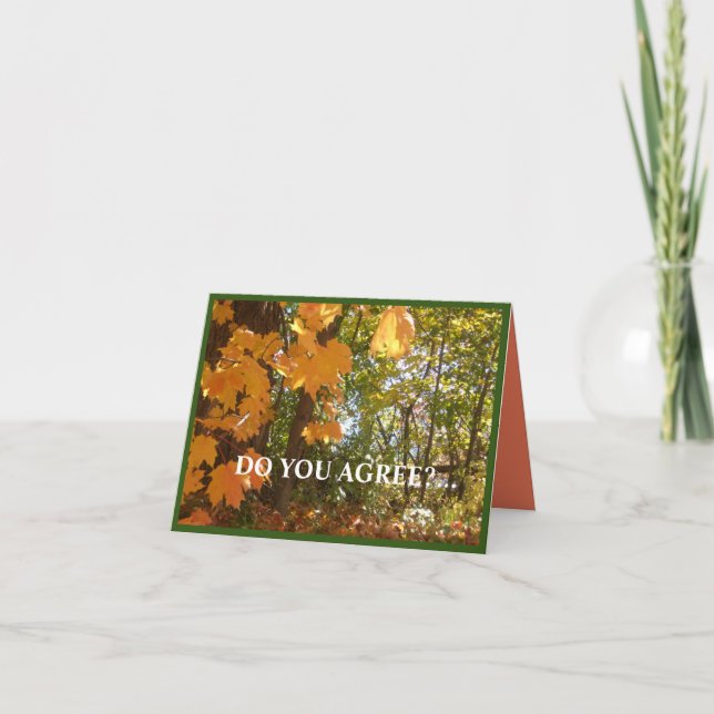 Carte Couleur feuille à l'automne (Devant)