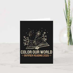 Carte Couleur mignonne Notre Monde Lecture Été 2025 Livr